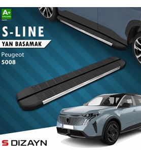 S-Dizayn Peugeot 5008 3 Elektrikli S-Line Krom Yan Basamak 203 Cm 2024 Üzeri A+ Kalite