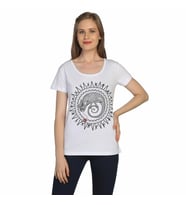 Bant Giyim - Avcının Sevdası Bukalemun Beyaz Kadın T-shirt Tişört