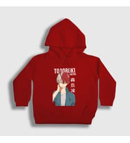 Presmono Unisex Çocuk Kırmızı Shotou Anime Boku No Hero Academia Kapüşonlu Sweatshirt 129032tt (Kırmızı)