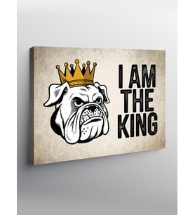 Kanvas Tablo Bulldog Kraliyet Tacı