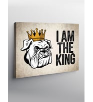 Kanvas Tablo Bulldog Kraliyet Tacı