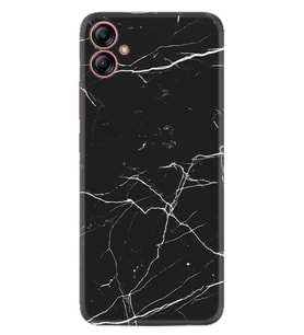 Samsung Galaxy A04E Kılıf Resimli Desenli Baskılı Silikon Siyah Mermer 1299