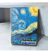 ÇİLEKHOMEAVM Konsept Van Gogh Tasarımlı Tarihsiz Konuşan Ajanda Planner