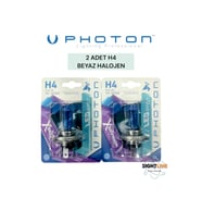 Photonxen vision H4 Beyaz 2 adet Halojen Far Ampül Seti 12 V uyumlu