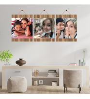 Anneler Gününe Özel Hasır İpli 3lü Ahşap Tablo