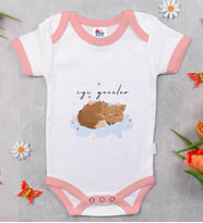 BK Kids İyi Geceler Tasarımlı Pembe Bebek Body Zıbın-1