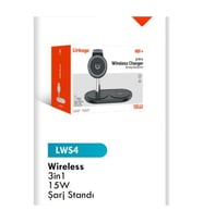 3'ü 1 Arada Kablosuz Şarj Standı 15W Wireless Şarj Standı Beyez Lws4
