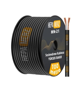 Hepa Merz MN-21 Mono Mikrofon Kablosu 1x0.22 mm Ses Kablosu 100 Mt.(%100 Bakır)
