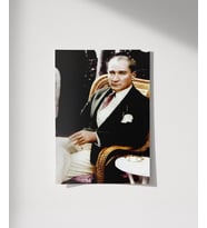 Çerçevesiz Poster Cumhuriyetin Mimarı (Çok Renkli)