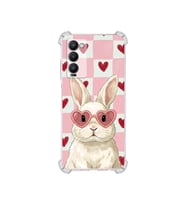 PrintiFy Tecno Camon 18 ile Uyumlu Pembe Pötikare Serisi Pembe Zıpzıp Tasarımlı Uv Baskılı Köşe Korumalı Antişok Kılıf
