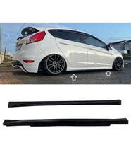 Ford Fiesta Mk6 Aero Yan Marşpiyel Seti Plastik 2 Adet Mat Siyah 2008-2017 karlık+ek+bodykit