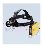 Pro F-3003 Alüminyum Pm10-tg Led Type-c Powerbank Ve Solar Şarjlı Kamp Kafa Feneri