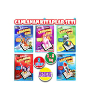 3 Boyutlu Canlanan Kitaplar 4D Boyama Seti 5 Kitap 