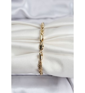 14K Gold Renk Kaplama Burgu Zincir Model CM Kadın Bileklik 5886 - SSSSSS5698-5971