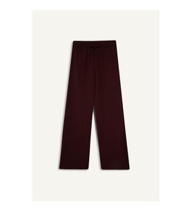 Defacto Wide Leg Normal Bel Bordo Kadın Pantolon C1428AX/BR288