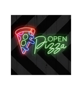 OPEN Pizza Yazılı Neon Tabela