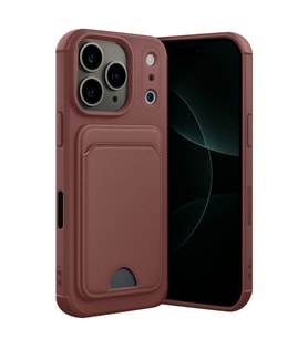Apple İphone 17 Pro Kelvin Kartvizitli Silikon - Bordo