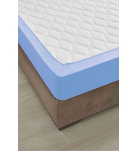 Özdilek Fitted Lastikli Battal Çift Kişilik Çarşaf Seti (180x200)-Gök Mavi (Gök Mavisi)