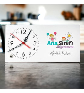 Anaokulu Öğretmenine Hediye Şık Masa Saati