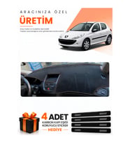 PEUGEOT 206+ (2009-2013) Uyumlu Torpido Koruma Örtüsü Oto Kılıfı - Siyah