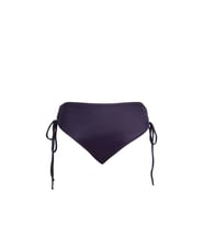 Endeep Kadın Yüksek Bel Yan Büzgülü İpli Mor Bikini Altı