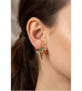 KÜLAH RENKLİ BONCUK STUD KÜPE