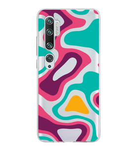Xiaomi Mi Note 10 Uyumlu Kapak Renkli Desen Tasarımlı Şeffaf Silikon Kılıf