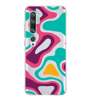 Xiaomi Mi Note 10 Uyumlu Kapak Renkli Desen Tasarımlı Şeffaf Silikon Kılıf