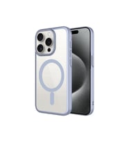 Apple iPhone 15 Pro Max Uyumlu Kılıf Wireless Şarj Özellikli Sert PC Zore Mat Riksos M-safe Kapak (Gri)