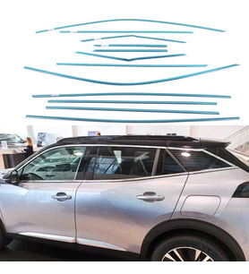Peugeot 2008 Cam Çıtası Çerçevesi Komple Set Kromu Nikelajı