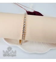 Zirkon 3 Mm Taşlı Pirinç Bileklikler 18+2 Cm Uzatma Payı - Kbl0086