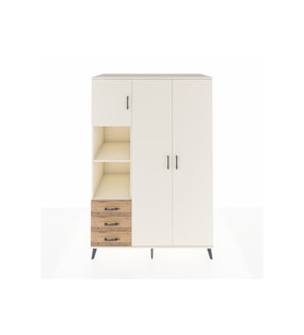 Kronos Dolap 6 Raflı 3 Çekmeceli Tek Askılı 132x59x195 Aytaşı-Aytaşı/Çam
