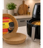 100 Lü Airfryer Kağıdı Yağ Geçirmez Yapışmaz Pişirme Kağıdı