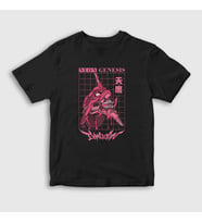 Presmono Unisex Çocuk Siyah Eva 01 Neon Genesis Evangelion Anime T-Shirt 420749tt