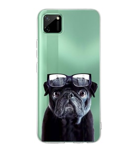 PrintiFy Realme C11  ile Uyumlu 1mm Slim Fit Köpek 3 050f Baskılı Şeffaf  Kılıf