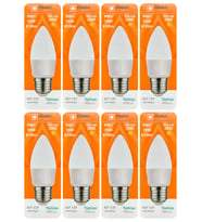 (8 Adet) Osaka 9W (70W) Sarı Işık (3000K) E27 Duylu (Kalın Duy) Led Mum Ampul