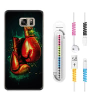 Samsung S7 Edge S20 Fe Plus Ultra S21 S22 Kılıf Kablo Koruma Spiral Silikon Boks Eldiveni 1763