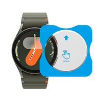 Samsung Watch 7 44mm Uyumlu Kolay Takılabilir Takma Aparatlı Temperli Cam Ekran Koruyucu