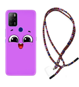 Omix X300 X500 X400 X600 X700 Kılıf Boyun Asklı Rasta Silikon Purple Sweety 1717
