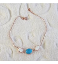 Opal Taşlı Gümüş Bileklik