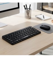 Kablosuz Lacivert Bluetooth Klavye Mouse Seti – Yuvarlak Tuşlu Tasarım, Türkçe Q Dizilim, Taşınabilir, Ev ve Ofis Kullanımına Uygun (5343)