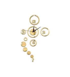AS TASARIM LAZER DUVAR SAATİ DEKORASYON MODEL002 30 x 30 CM GOLD