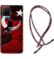 Vivo Y11S Y21S Y20 Y20S Y70 Kılıf Boyun Asklı Rasta Silikon Wolf and Moon 2 1381
