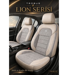 Ford Focus 2005-2011 Uyumlu Lion Serisi 2+1 Ticari Tay Tüyü Bej Koltuk Kılıfı