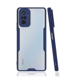 Xiaomi Redmi Note 10 Pro Kılıf ​​kamera Korumalı Arkası Şeffaf Silikon (Lacivert)