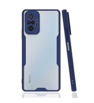 Xiaomi Redmi Note 10 Pro Kılıf ​​kamera Korumalı Arkası Şeffaf Silikon (Lacivert)