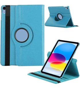 Apple iPad 10. Nesil Uyumlu 10,9 inç A2696 A2757 Döner Standlı Tablet Kılıfı (Mavi)