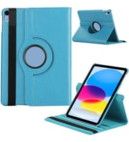 Apple iPad 10. Nesil Uyumlu 10,9 inç A2696 A2757 Döner Standlı Tablet Kılıfı (Mavi)