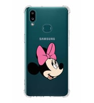 Samsung Galaxy A10s  Köşe Korumalı Antişok Kapak Minnie Mouse Tasarımlı Şeffaf  Kılıf