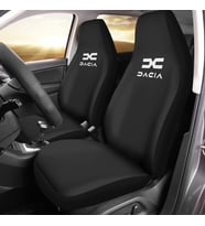 Dacia Dokker  Araca Özel Oto Koltuk Kılıfı PRO - Siyah Yeni Logolu ( Yeni Tasarım - Yeni Fit Kalıp ) (Renksiz)